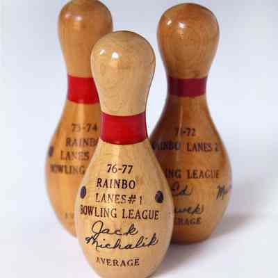 Rainbo Lanes Bowling Trophies