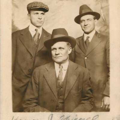 Henry J. Wiegel, John Munson and friend 1917