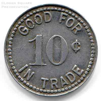 Club Rio Tavern 10¢ Token: Reverse of token