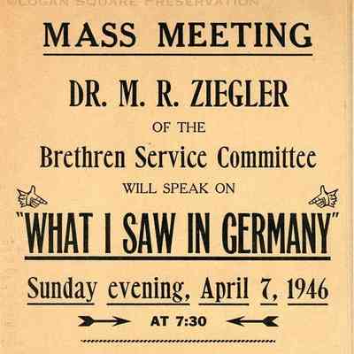Mass Meeting "What I Saw In Germany"