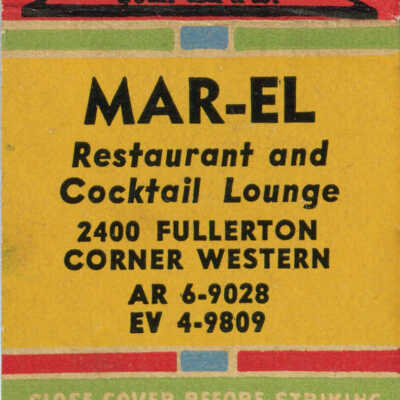 Mar-El Restaurant and Cocktail Lounge matchbook