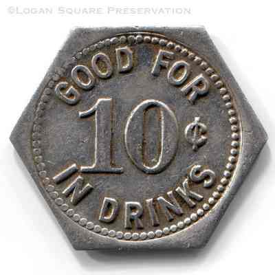 Black Swan Token - Good for 10¢ in Drinks: Reverse of token