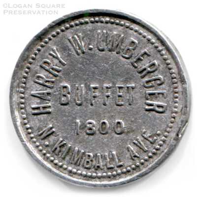 Harry W. Umberger Buffet 5¢ token