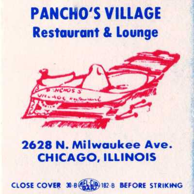 Pancho's Village Restaurant & Lounge Matchbook