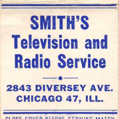 Smith's Television and Radio Service matchbook