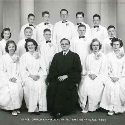 Grace Church Evangelical United Brethren Confirmation Class 1959