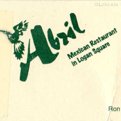 Abril Mexican Restaurant business card