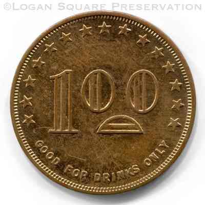 The "L" Tap - $1.00 token: Reverse of token