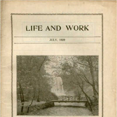 Fourth Congregational Church Life and Work - July 1929