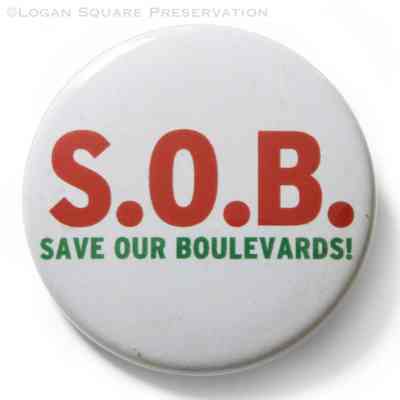 S.O.B. Save Our Boulevards button