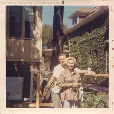 Kermit and Pudge Tangeros in Palmer Square backyard 1968