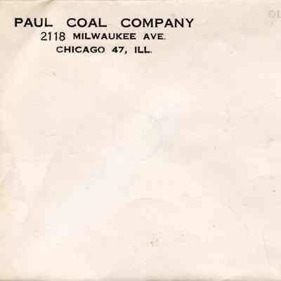 Paul Coal Company envelope
