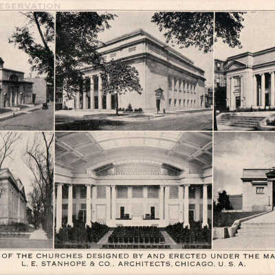 These are some of the churches designed by and erected under the management of L.E. Stahnope & Co., architects, Chicago, U.S.A.