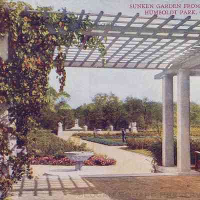 Sunken Garden from Pergola, in Humboldt Park, Chicago