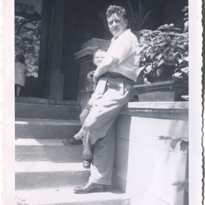Porch of 2556 N. Kedzie about 1952