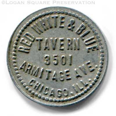 Red White & Blue Tavern Token