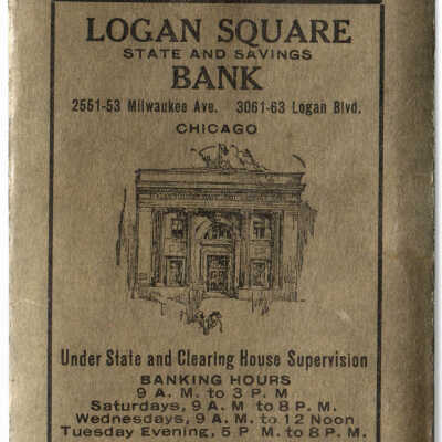 Logan Square State & Savings Bank Passbook Envelope: Front of envelope