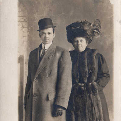 Wolter Mother and Son postcard