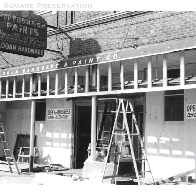 Logan Hardware facade remodel 1953
