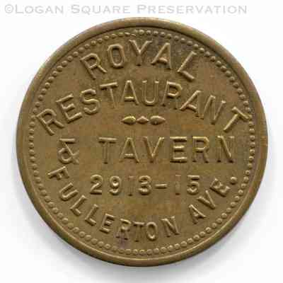 Royal Restaurant 25¢ Tavern Token
