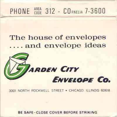 Garden City Envelope Co. matchbook