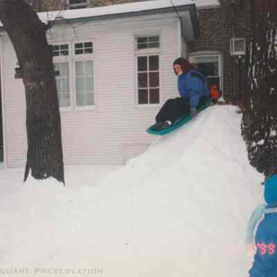 Backyard Sledding