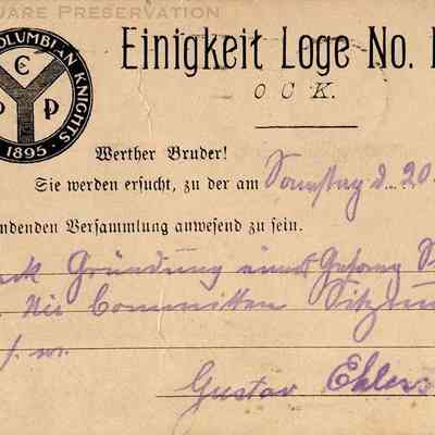 Einigkeit Loge No. 122 O.C.K.