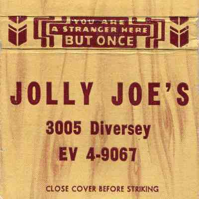 Jolly Joe's matchbook