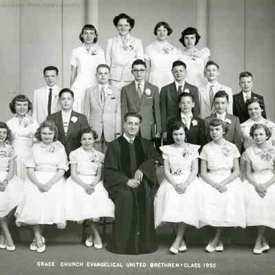 Grace Evangelical Church - A Community Church - Confirmation Class 1955