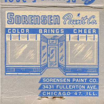 Sorenson Paint Co. matchbook