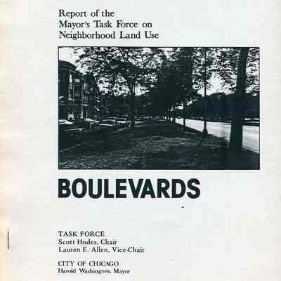 Report on the Mayor's Task Force on Neighborhood Land Use: Boulevards