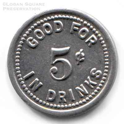 Show Tap Token - Good for 5¢ in Drinks: Reverse of token