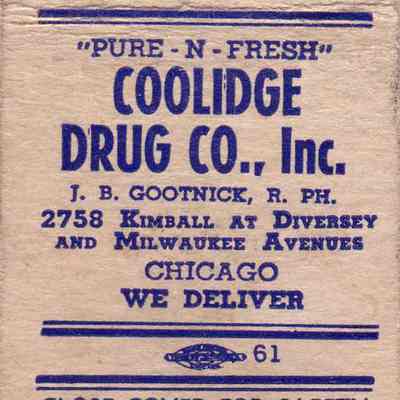 Coolidge Drug Co., Inc. matchbook
