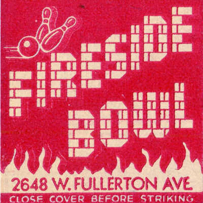 Fireside Bowl matchbook