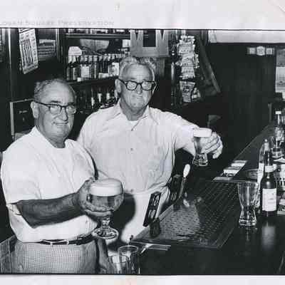 Johnny and Bill Slowik in their tavern at 3200 N. Milwaukee