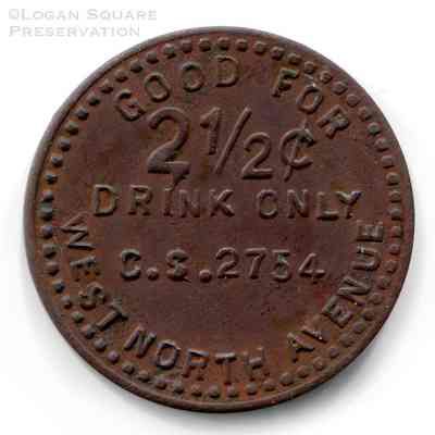 2754 West North Ave Token - Good for 2 1/2¢ Drink Only