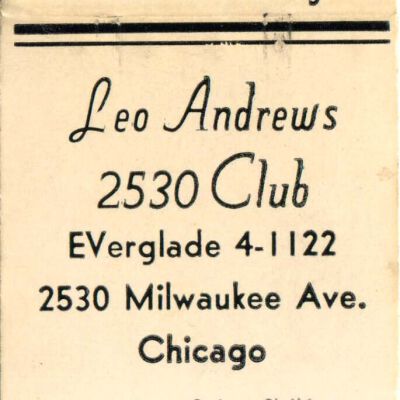 Leo Andrews 2530 Club matchbook