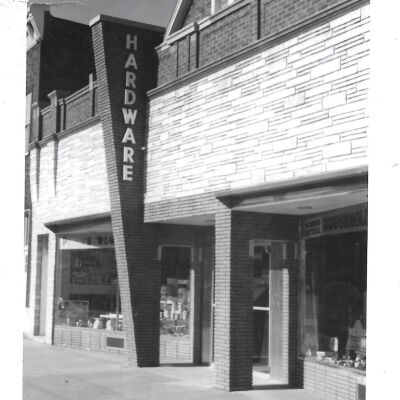 Logan Hardware facade remodel 1953