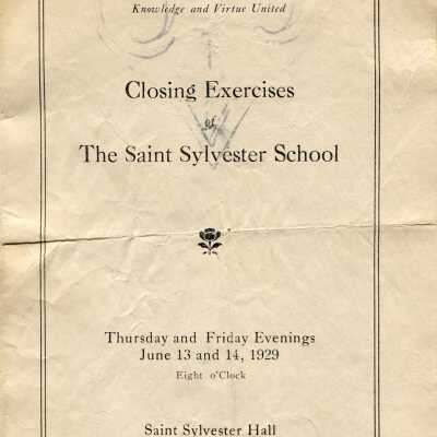 Closing Exercises of The Saint Sylvester School program