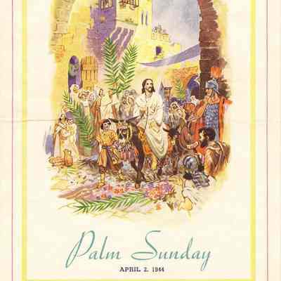 Nazareth Evangelical Church Palm Sunday bulletin April 2, 1944