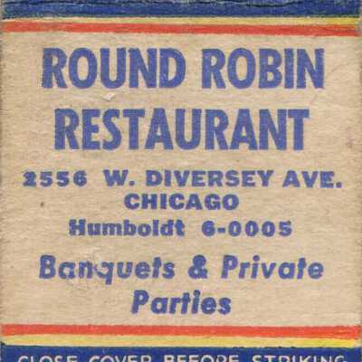 Round Robin Restaurant matchbook