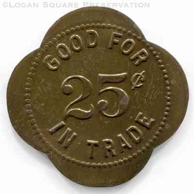 Mar-El Restaurant Quatrefoil Tavern Token: Reverse of token