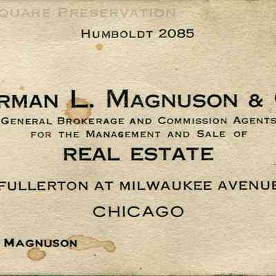 Herman L. Magnuson & Co. business card