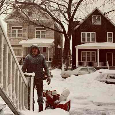 Clearing snow at 2731 N. Mozart