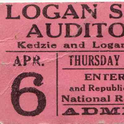 Logan Square Auditorium Republican Mass Meeting ticket