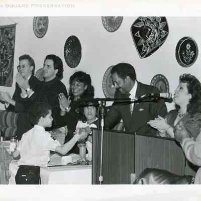 Eugene Sawyer at Tania's Restaurant
