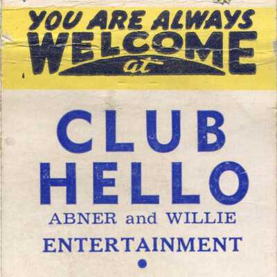 Club Hello matchbook