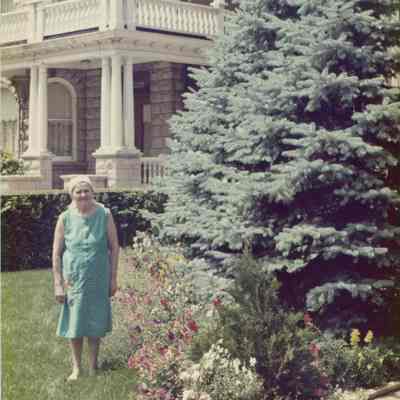 Maria Heratschenko in Front Yard of 2234 N. Kedzie
