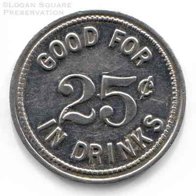 Apollo Lounge Token - Good for 25¢ in Drinks: Reverse of token