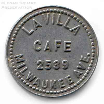 La Villa Cafe 10¢ Tavern Token